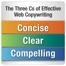 The three Cs - concise, clear, compelling